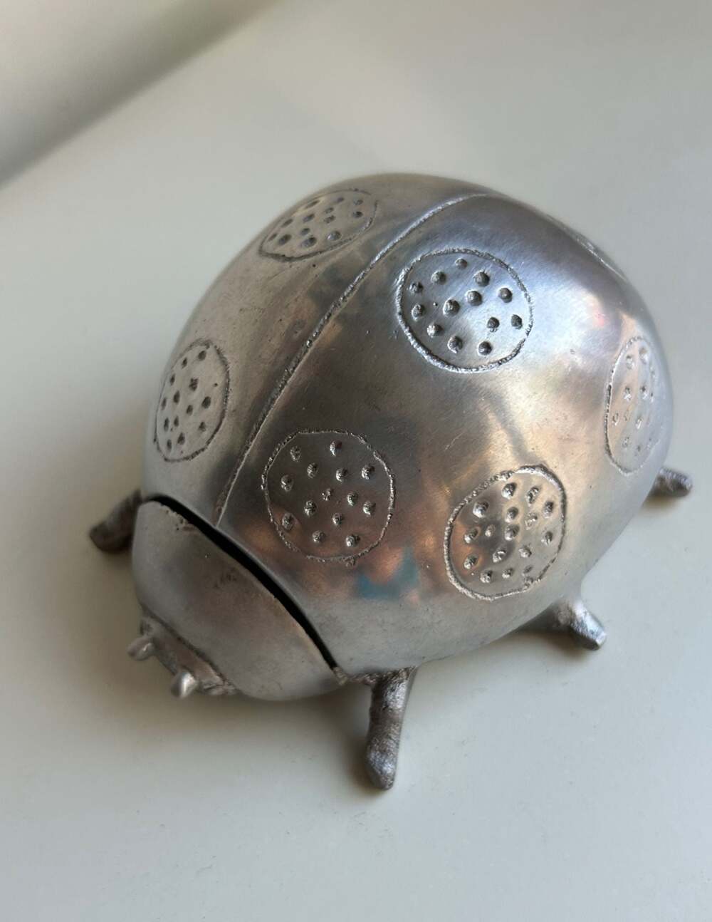 Vtg Ladybug Flip Top Trinket Box or Ashtray Japan